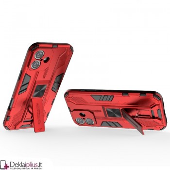 Šarvuotas dėklas su kojele - raudonas (Apple Iphone 16) Šarvuotas dėklas su kojele - raudonas (Apple Iphone 16)
